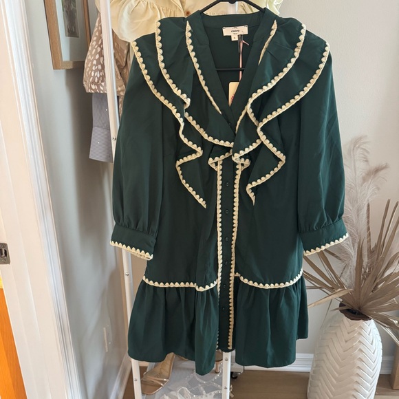 Red Dress Boutique Green Ruffle Mini Dress - Picture 2 of 2